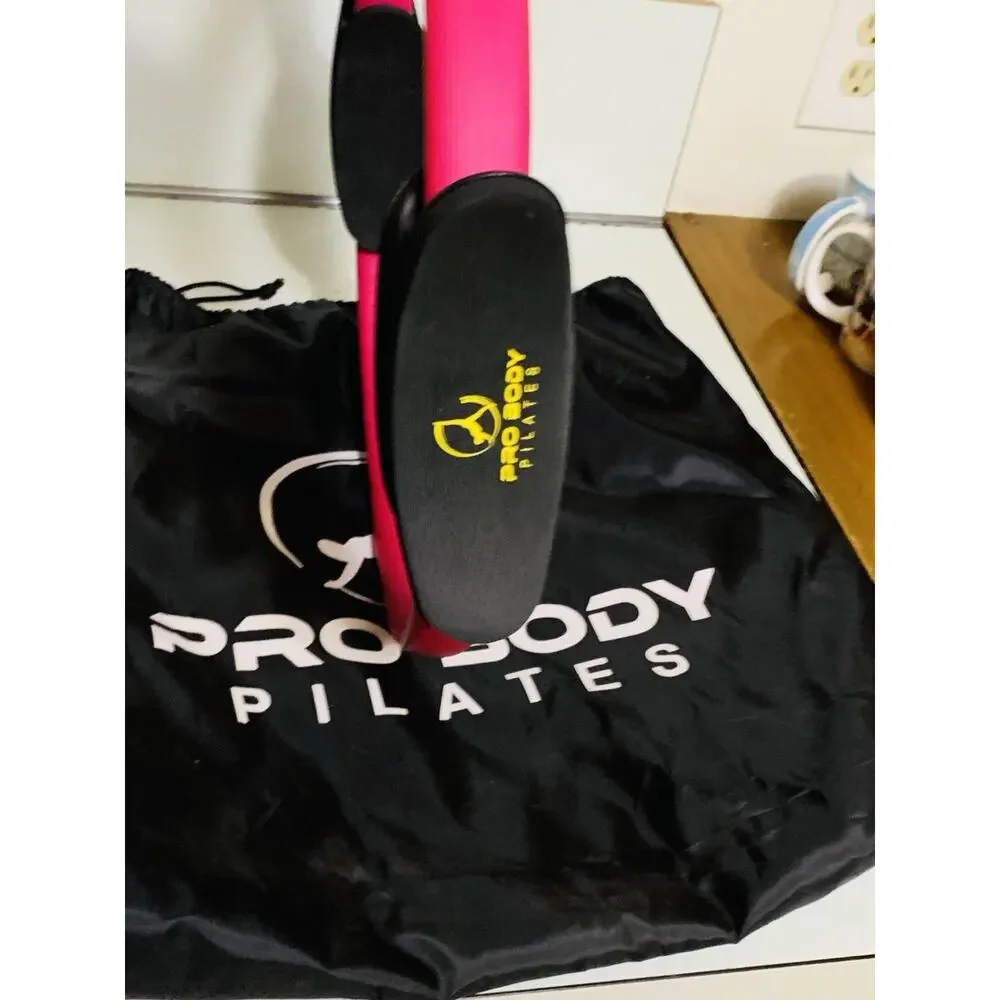Probody Pilates Fitness Pink Circle 14 Inch Pilates Ring with Carrying Bag